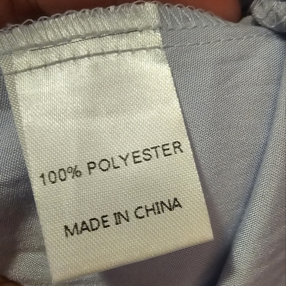 Merokeety Dress Sz‎ L Puff Sleeve Soft Girl Flowy Midi Feminine Pastel Blue NEW - Picture 14 of 15